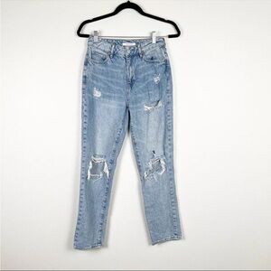 Pacsun Jeans Womens‎ High Rise Straight Leg Distressed Jeans Sz 25